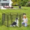8 Panel Portable Indoor Outdoor Pet Fence with Metal Stakes